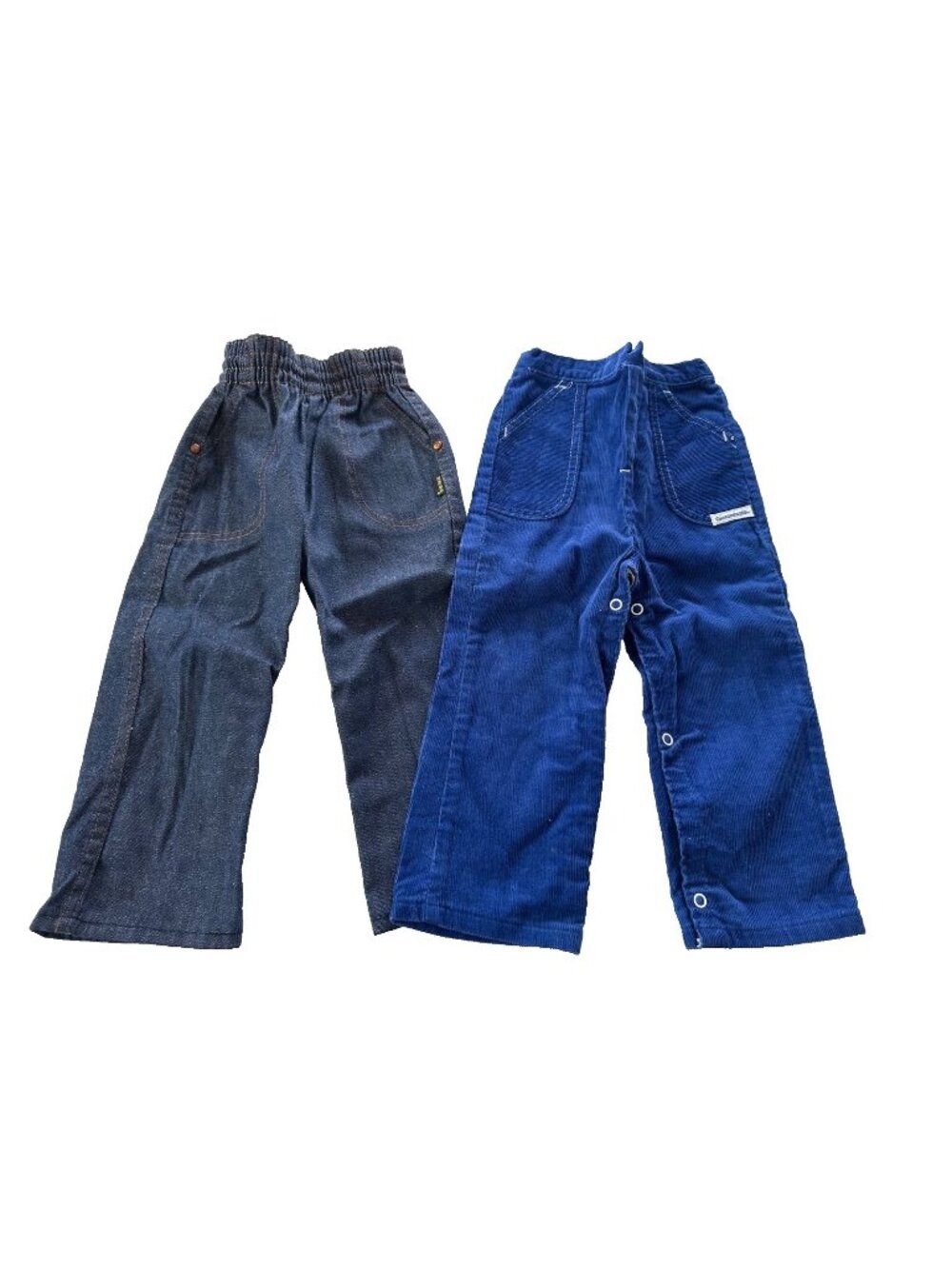 Toddler Boys  2/3 Vintage Blue Pull on Wide Leg Pants USA 90s